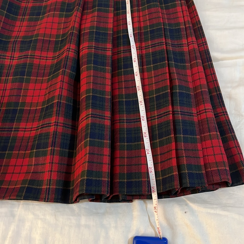 Pendleton 100% Wool Plaided Skirt Size 12 - Picture 7 of 8